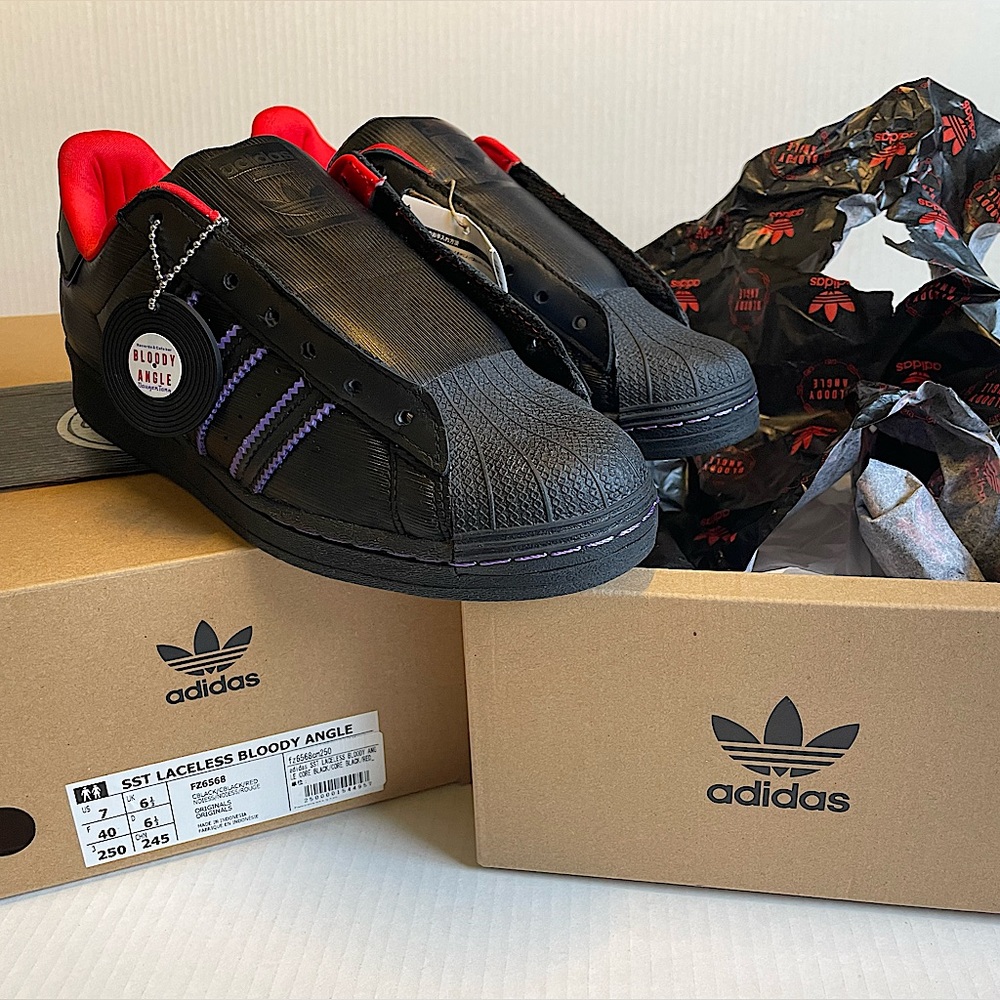 Adidas Bloody Angle SST Laceless - Japan Exclusive Adilicious Series - Size US 7